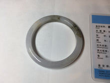Load image into Gallery viewer, 57.3mm Certified Type A 100% Natural icy watery white purple black brown Jadeite Jade bangle BL74-7052