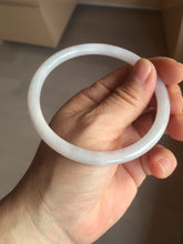 Load image into Gallery viewer, Sold! please don't order, Thanks. 62mm Certified Type A 100% Natural white light purple slim round cut Jadeite bangle AU35-8538