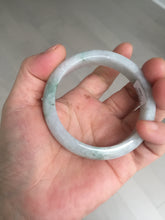 Load image into Gallery viewer, 53.7mm certificated Type A 100% Natural light green white Jadeite Jade bangle S89-7060