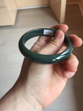 Load image into Gallery viewer, 59mm Certified Type A 100% Natural dark green/blue/gray/black Guatemala Jadeite bangle BS144-6408