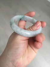 Load image into Gallery viewer, 53.7mm certificated Type A 100% Natural light green white Jadeite Jade bangle S89-7060