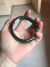 Load image into Gallery viewer, 59mm Certified Type A 100% Natural dark green/blue/gray/black Guatemala Jadeite bangle BS144-6408