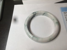 Load image into Gallery viewer, 59.5mm Certified 100% natural type A green white/light purple jadeite jade bangle AT86-9566