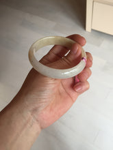 Load image into Gallery viewer, 51mm certified 100% natural Type A icy watery light green yellow white oval jadeite jade bangle PC19-6672