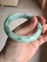 Load image into Gallery viewer, 53.7mm Certified 100% natural Type A sunny green purple jadeite jade bangle BQ33-4150