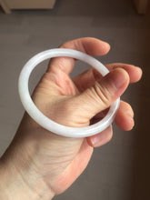 Load image into Gallery viewer, Sold! please don't order, Thanks. 62mm Certified Type A 100% Natural white light purple slim round cut Jadeite bangle AU35-8538