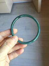 Load image into Gallery viewer, 59mm Certified Type A 100% Natural light black/green/gray Guatemala slim round cut Jadeite bangle PJ80-0672