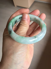 Load image into Gallery viewer, 53.7mm Certified 100% natural Type A sunny green purple jadeite jade bangle BQ33-4150