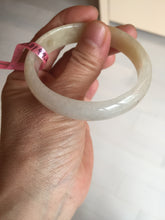 Load image into Gallery viewer, 51mm certified 100% natural Type A icy watery light green yellow white oval jadeite jade bangle PC19-6672