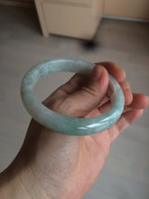 Load image into Gallery viewer, 57mm Certified 100% natural Type A light green/white jadeite jade bangle BH49-0023