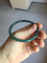 Load image into Gallery viewer, 59mm Certified Type A 100% Natural light black/green/gray Guatemala slim round cut Jadeite bangle PJ80-0672