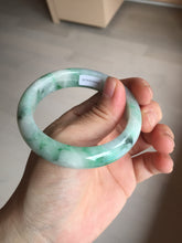 Load image into Gallery viewer, 53.7mm Certified 100% natural Type A sunny green purple jadeite jade bangle BQ33-4150