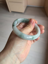 Load image into Gallery viewer, 54.5mm Certified 100% natural Type A light purple with green floating flowers jadeite jade bangle BN14-7084