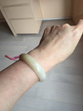 Load image into Gallery viewer, 51mm certified 100% natural Type A icy watery light green yellow white oval jadeite jade bangle PC19-6672