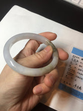 Load image into Gallery viewer, 57.3mm Certified Type A 100% Natural icy watery white purple black brown Jadeite Jade bangle BL74-7052