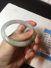 Load image into Gallery viewer, 57.3mm Certified Type A 100% Natural icy watery white purple black brown Jadeite Jade bangle BL74-7052