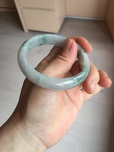 Load image into Gallery viewer, 54.5mm Certified 100% natural Type A light purple with green floating flowers jadeite jade bangle BN14-7084