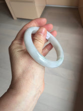 Load image into Gallery viewer, 58mm Certified type A 100% Natural light green/white Jadeite bangle AR118-0253