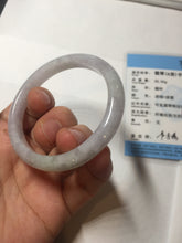 Load image into Gallery viewer, 51.5mm certified Type A 100% Natural light green purple white oval Jadeite Jade bangle PB180-9111