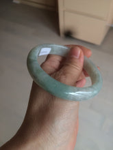 Load image into Gallery viewer, 57mm Certified 100% natural Type A light green/white jadeite jade bangle BH49-0023