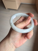 Load image into Gallery viewer, 58mm Certified type A 100% Natural light green/white Jadeite bangle AR118-0253
