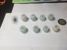 Load image into Gallery viewer, type A 100% Natural white/light green olive shape Jadeite Jade LuluTong (Every road is smooth) bead pendant BK107