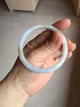Load image into Gallery viewer, 53.5mm Certified type A 100% Natural light green purple brown black slim round cut Jadeite bangle PB184-9125