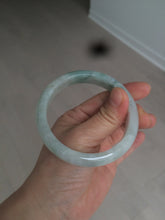 Load image into Gallery viewer, 57mm Certified 100% natural Type A light green/white jadeite jade bangle BH49-0023