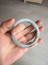 Load image into Gallery viewer, 57.5mm Certified Type A 100% Natural white/light purple/brown Jadeite Jade bangle BM51-7048