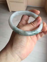 Load image into Gallery viewer, 58.7mm Certified Type A 100% Natural light green/white Jadeite Jade bangle BN15-7081