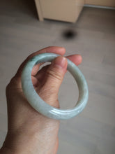 Load image into Gallery viewer, 57mm Certified 100% natural Type A light green/white jadeite jade bangle BH48-6419