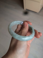 Load image into Gallery viewer, 57mm Certified 100% natural Type A light green/white jadeite jade bangle BH48-6419