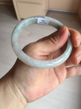 Load image into Gallery viewer, 58.7mm Certified Type A 100% Natural light green/white Jadeite Jade bangle BN15-7081