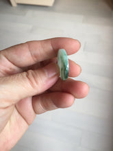 Load image into Gallery viewer, 22-23.5mm Type A 100% Natural sunny green light green purple with green floating flowers Jadeite Jade Safety Guardian round Pendant group BS143