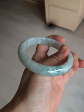 Load image into Gallery viewer, 57mm Certified 100% natural Type A light green/white jadeite jade bangle BH48-6419