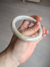 Load image into Gallery viewer, 57.5mm Certified Type A 100% Natural white/yellow/brown (golden sand) Jadeite Jade bangle BM52-7050