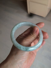 Load image into Gallery viewer, 57mm Certified 100% natural Type A light green/white jadeite jade bangle BH48-6419
