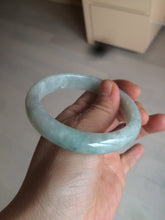 Load image into Gallery viewer, 57mm Certified 100% natural Type A light green/white jadeite jade bangle BH48-6419