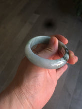 Load image into Gallery viewer, 50.5mm Certified Type A 100% Natural dark green Jadeite Jade oval bangle AJ70-0610