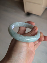 Load image into Gallery viewer, 57mm Certified 100% natural Type A light green/white jadeite jade bangle BH48-6419