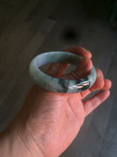 Load image into Gallery viewer, 50.5mm Certified Type A 100% Natural dark green Jadeite Jade oval bangle AJ70-0610