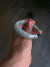 Load image into Gallery viewer, 50.5mm Certified Type A 100% Natural dark green Jadeite Jade oval bangle AJ70-0610