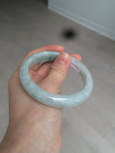 Load image into Gallery viewer, 57mm Certified 100% natural Type A light green/white jadeite jade bangle BH48-6419