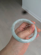 Load image into Gallery viewer, 57mm Certified 100% natural Type A light green/white jadeite jade bangle BH48-6419