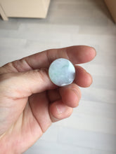 Load image into Gallery viewer, 22-23.5mm Type A 100% Natural sunny green light green purple with green floating flowers Jadeite Jade Safety Guardian round Pendant group BS143