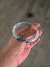 Load image into Gallery viewer, 50.5mm Certified Type A 100% Natural dark green Jadeite Jade oval bangle AJ70-0610