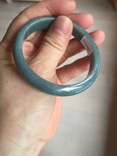 Load image into Gallery viewer, 54mm Certified Type A 100% Natural dark green/light blue/gray/black Guatemala Jadeite bangle BQ31-1432