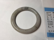 Load image into Gallery viewer, 57.4mm Certified Type A 100% Natural light green purple with flying yellow dandelion round cut Jadeite Jade bangle BQ52-8186