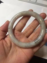 Load image into Gallery viewer, 57.4mm Certified Type A 100% Natural light green purple with flying yellow dandelion round cut Jadeite Jade bangle BQ52-8186