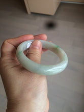 Load image into Gallery viewer, 53.5mm Certified Type A 100% Natural sunny green Jadeite Jade bangle BG40